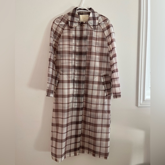 New Maje Check Transparent Trench Coat| NWT | EU 36 - Picture 4 of 6